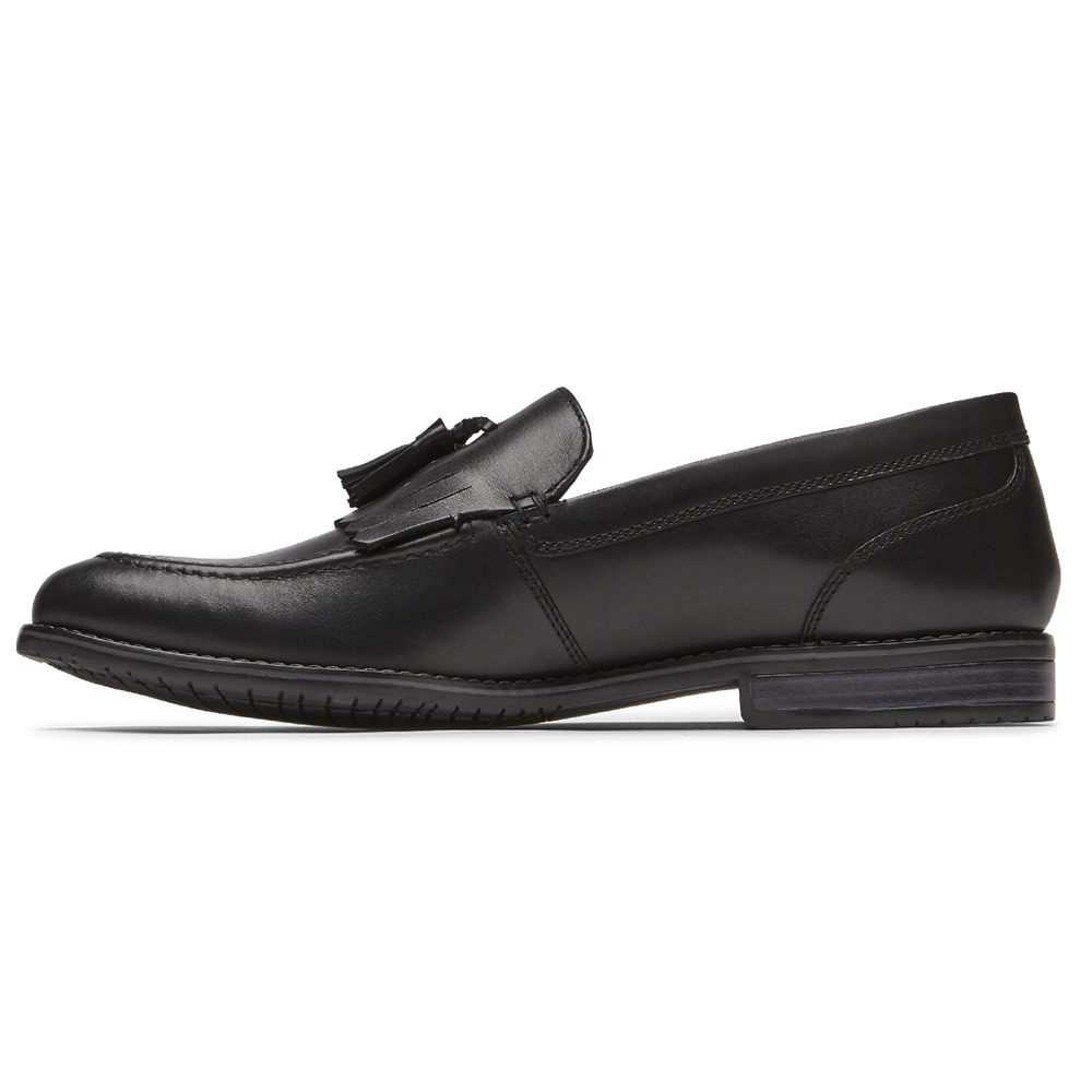 Rockport Singapore Mens Loafers - Style Purpose 3 Tassel Black - EB4937506